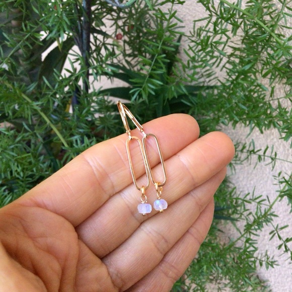 Genuine Moonstone Sundance charm Earrings - Picture 4 of 7